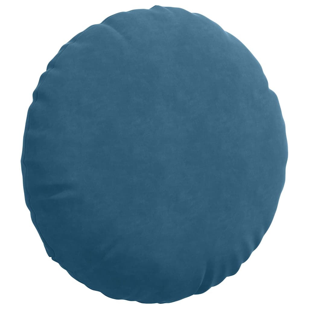 Sitzkissen 2 pcs Blau Ø30 x 13 cm Samt