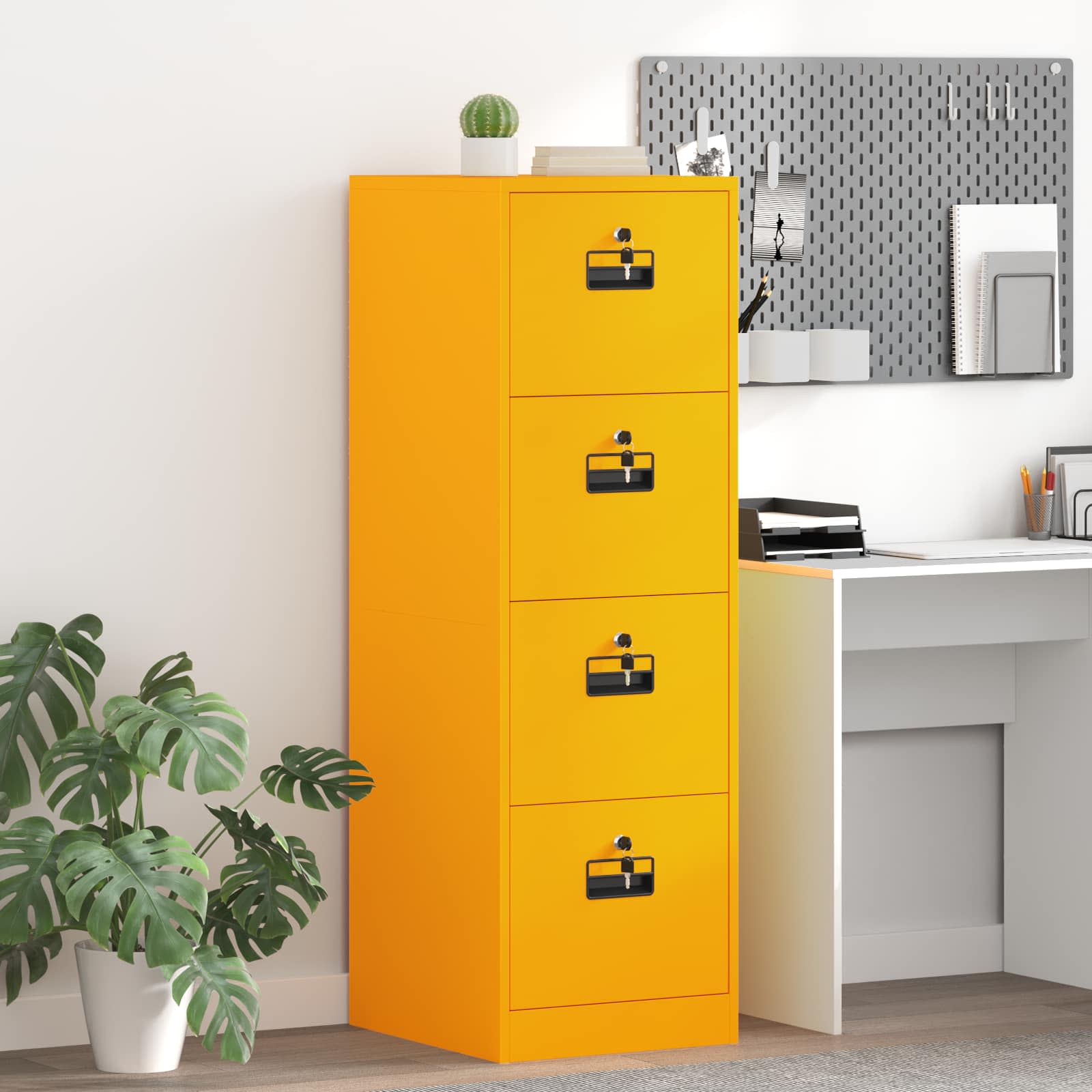 Aktenschrank 2 pcs Schwarz 44 x 50 x 139 cm Kaltgewalzter Stahl