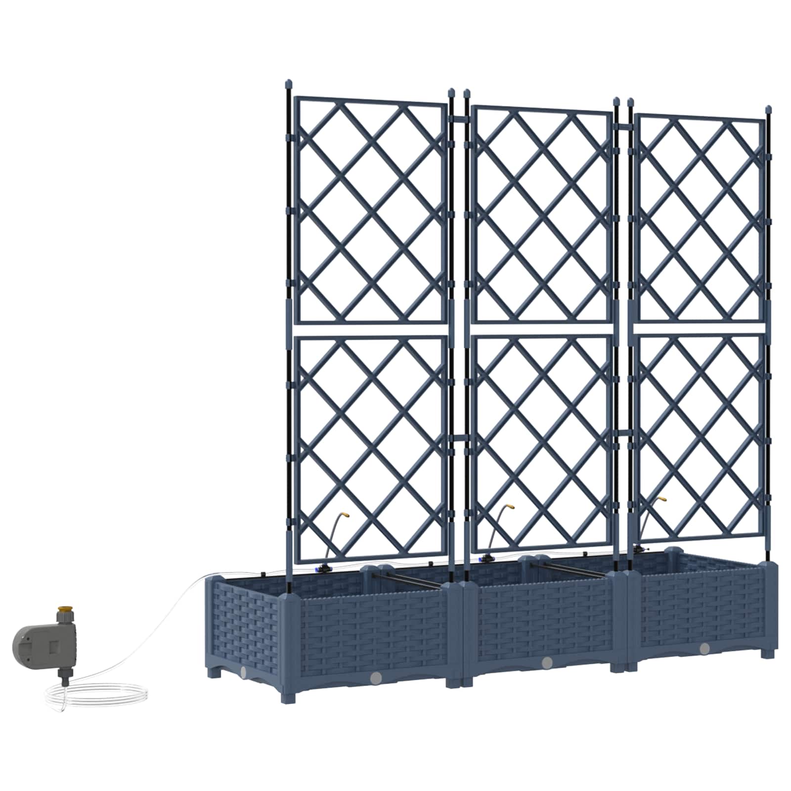 Garten-Pflanzgefäß 4 Stk. Braun 160 x 40 x 22 cm PP
