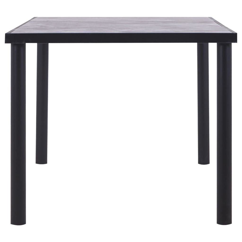 Esstisch Schwarz und Betongrau 120 x 60 x 75 cm MDF