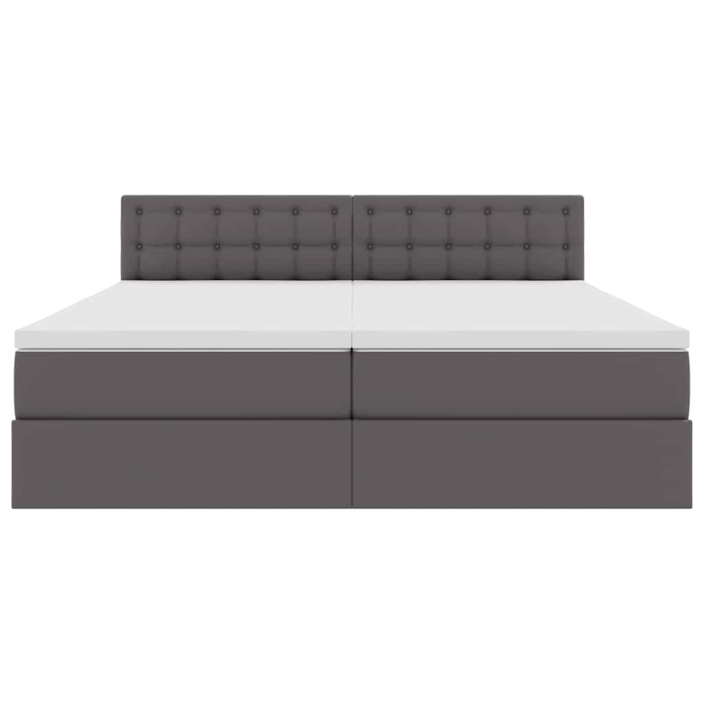 Bett mit Stauraum und LED Schwarz 180 x 200 cm Kunstleder