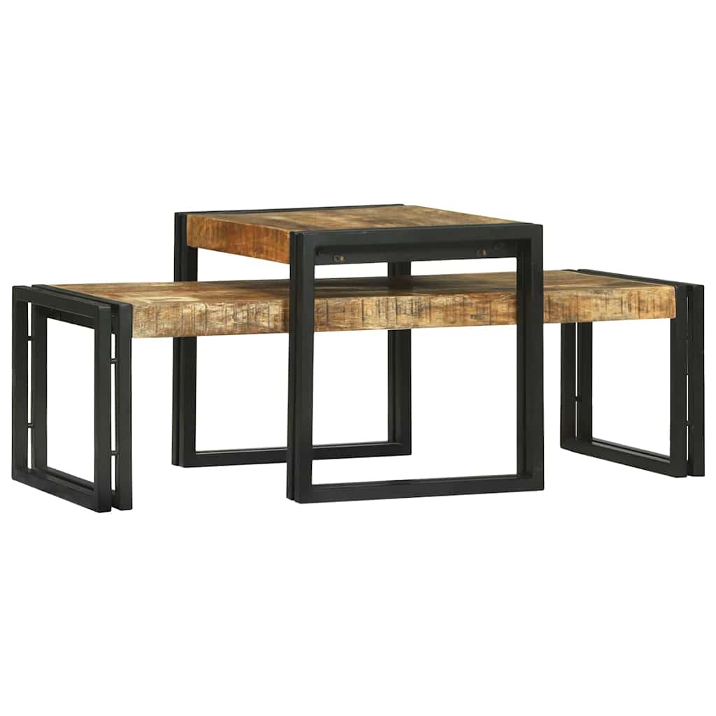 Couchtisch 2 pcs Braun 48 x 40 x 40 cm Massivholz Mango
