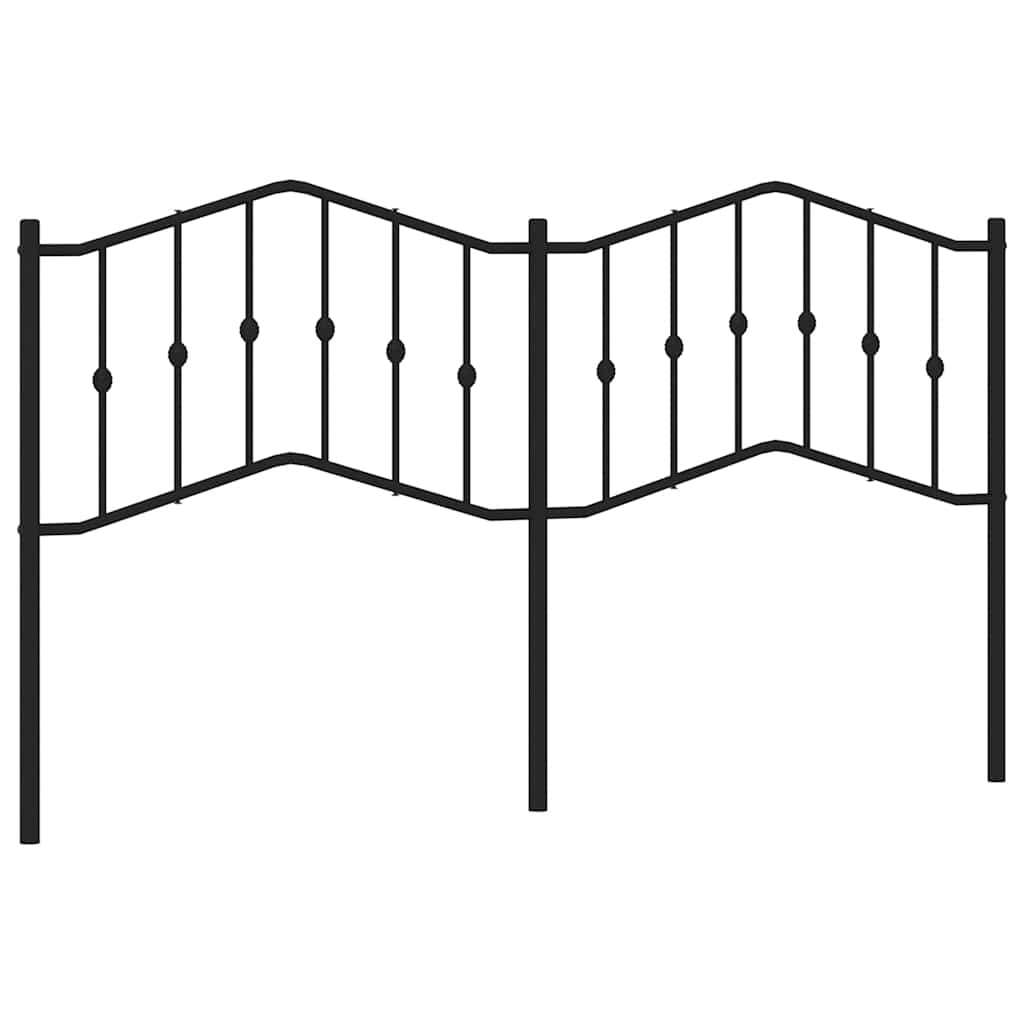 Ersatz-Kopfteil Metall Schwarz 90 cm