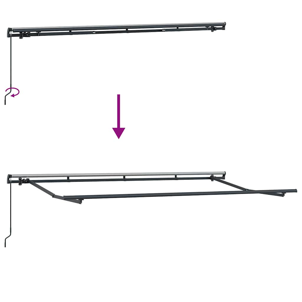 Markisenrahmen Weiß 2,5 x 2 m Metall