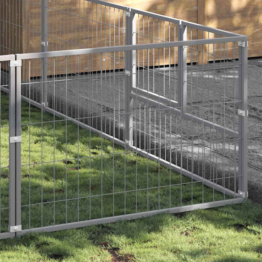 Hundezwinger Schwarz 4 m² Stahl
