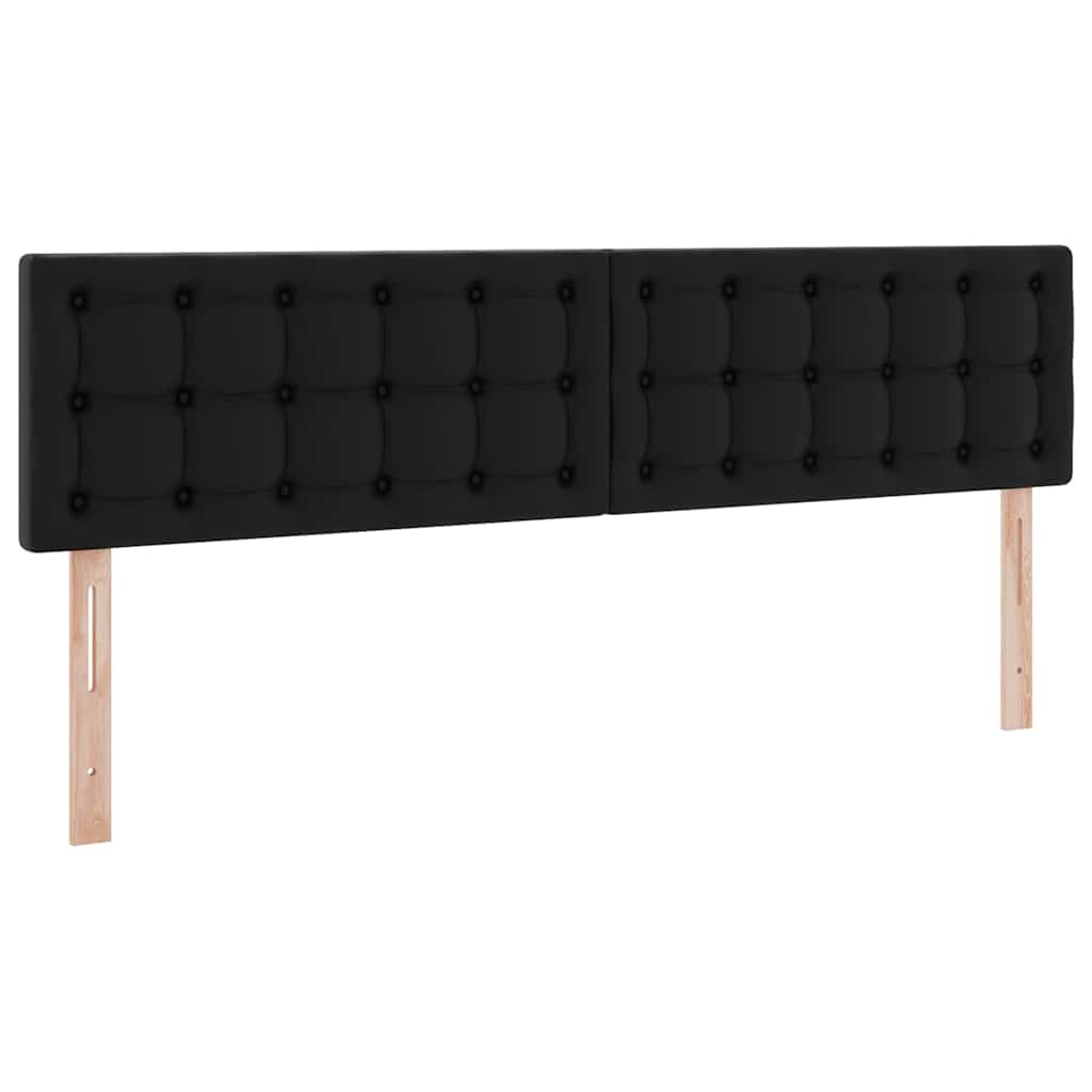Bett mit Stauraum und LED Schwarz 180 x 200 cm Kunstleder