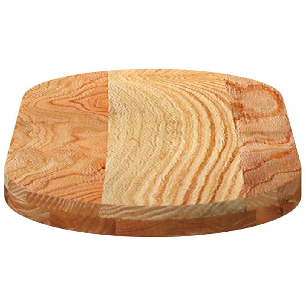 Tischplatte 80x40x2 cm Massivholz Eiche Oval