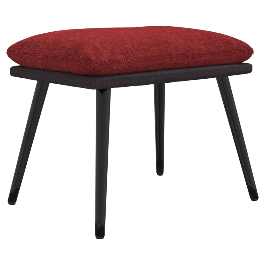 Fußhocker Hellgrau 45x29,5x35 cm Stoff und Kunstleder