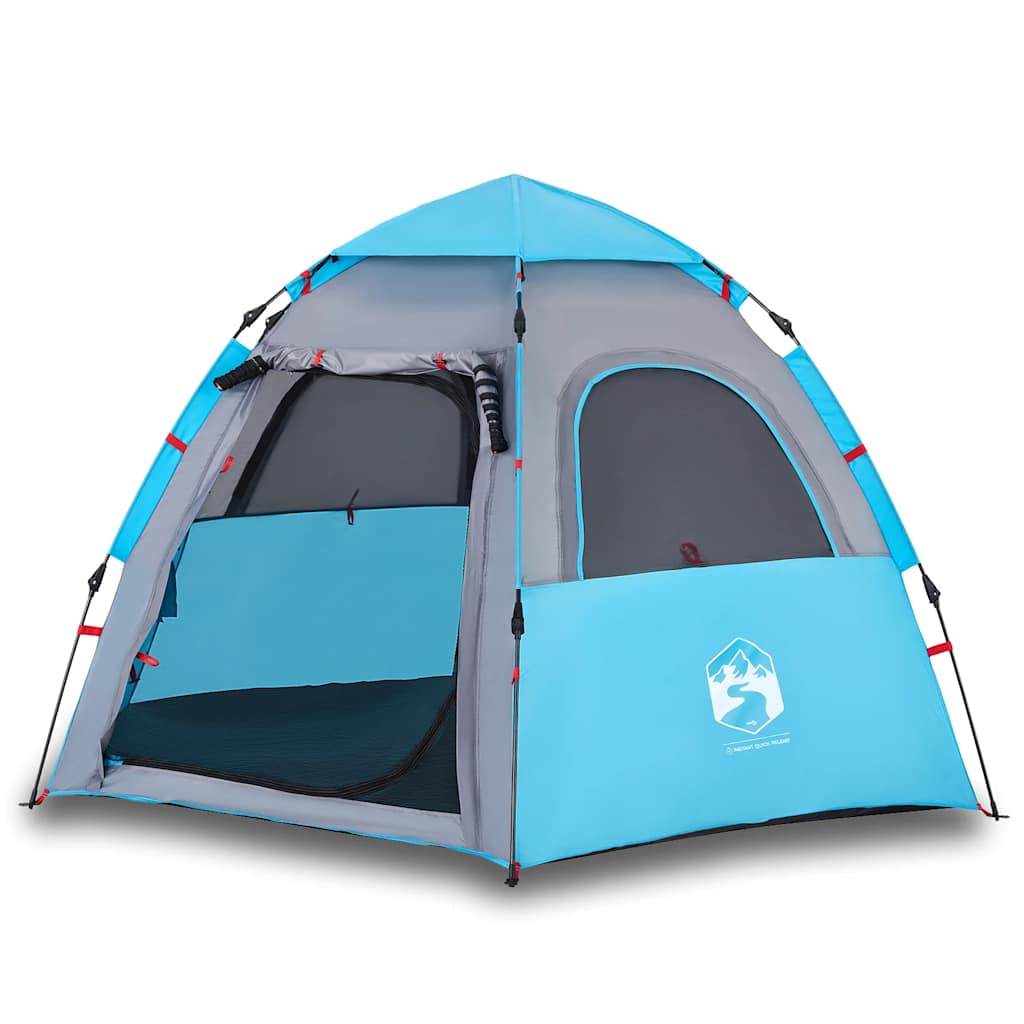 Campingzelt 4 Personen Grün Quick Release