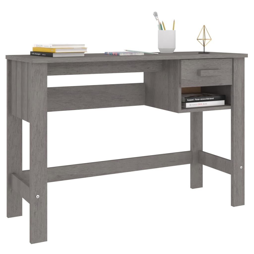 Schreibtisch HAMAR Honigbraun 110x40x75 cm Massivholz Kiefer