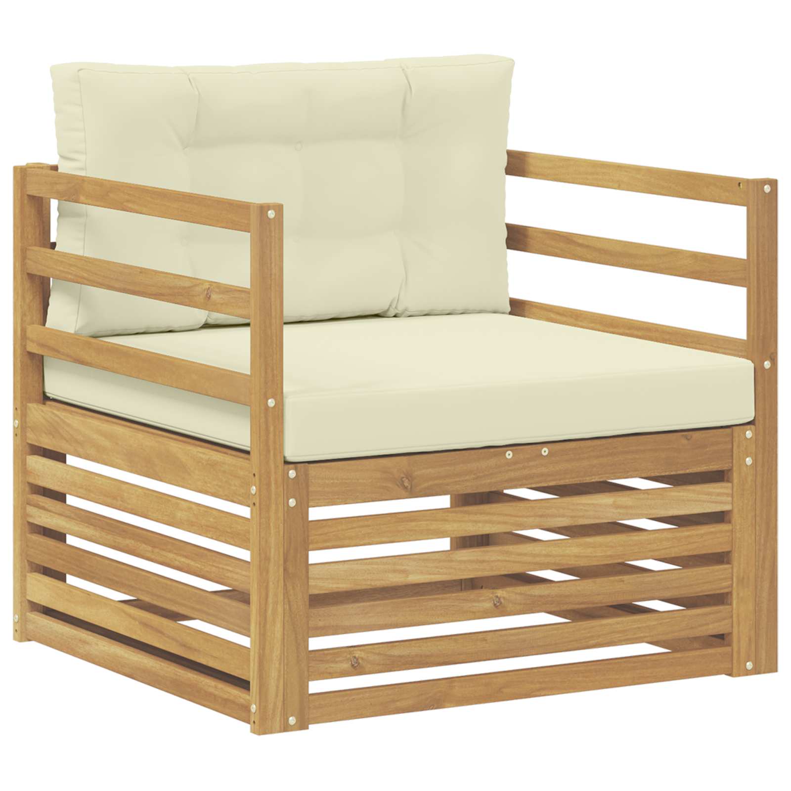 2 Stück Outdoor-Sofa Natur