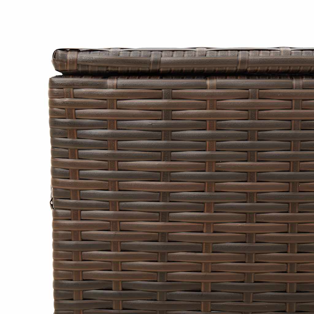 Gartentruhe Schwarz 283L Poly Rattan