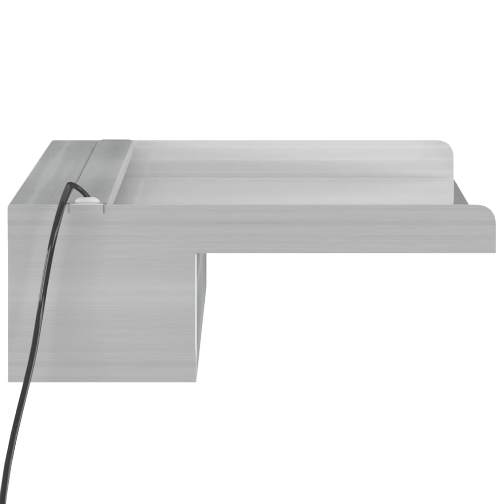 Wasserfall-Element mit RGB LEDs Edelstahl 30 cm