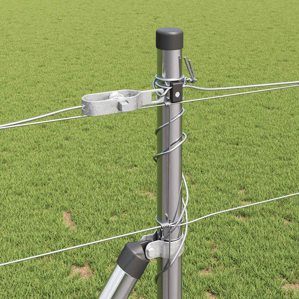 Ground Fix Geschweißter Drahtzaun 25 x 0,8 m Silber Netz