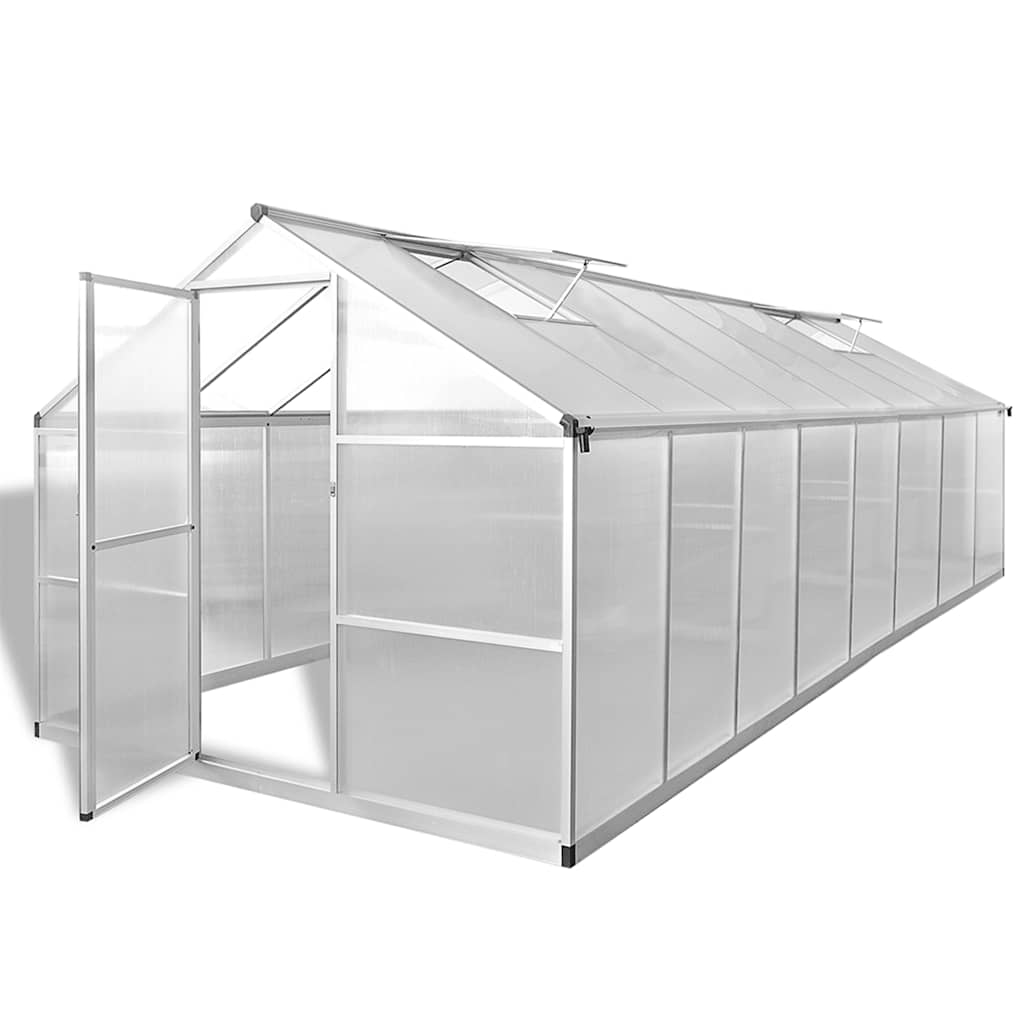Gewächshaus Aluminium 302x190x195 cm 11,19 m³