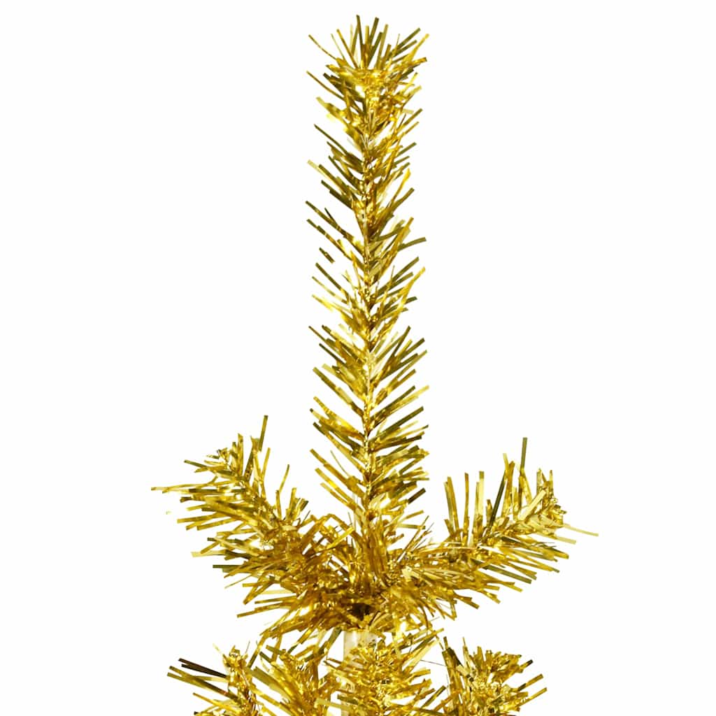 Künstlicher Halb-Weihnachtsbaum mit Ständer Schlank Weiß 180 cm