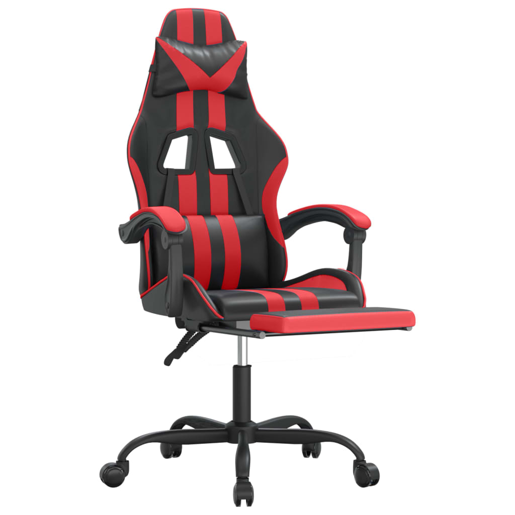Gaming-Stuhl Drehbar Schwarz und Blau Kunstleder