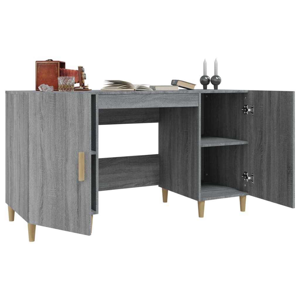Schreibtisch Weiß 140x50x75 cm Holzwerkstoff