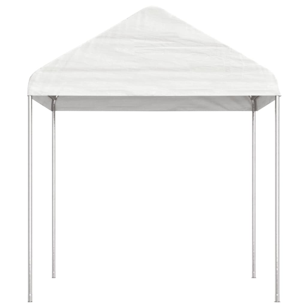 Pavillon mit Dach Weiß 4,46x2,28x2,69 m Polyethylen
