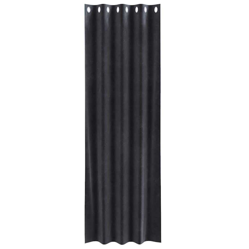 Verdunkelungsvorhänge 2 pcs Schwarz 140 x 140 cm Samt