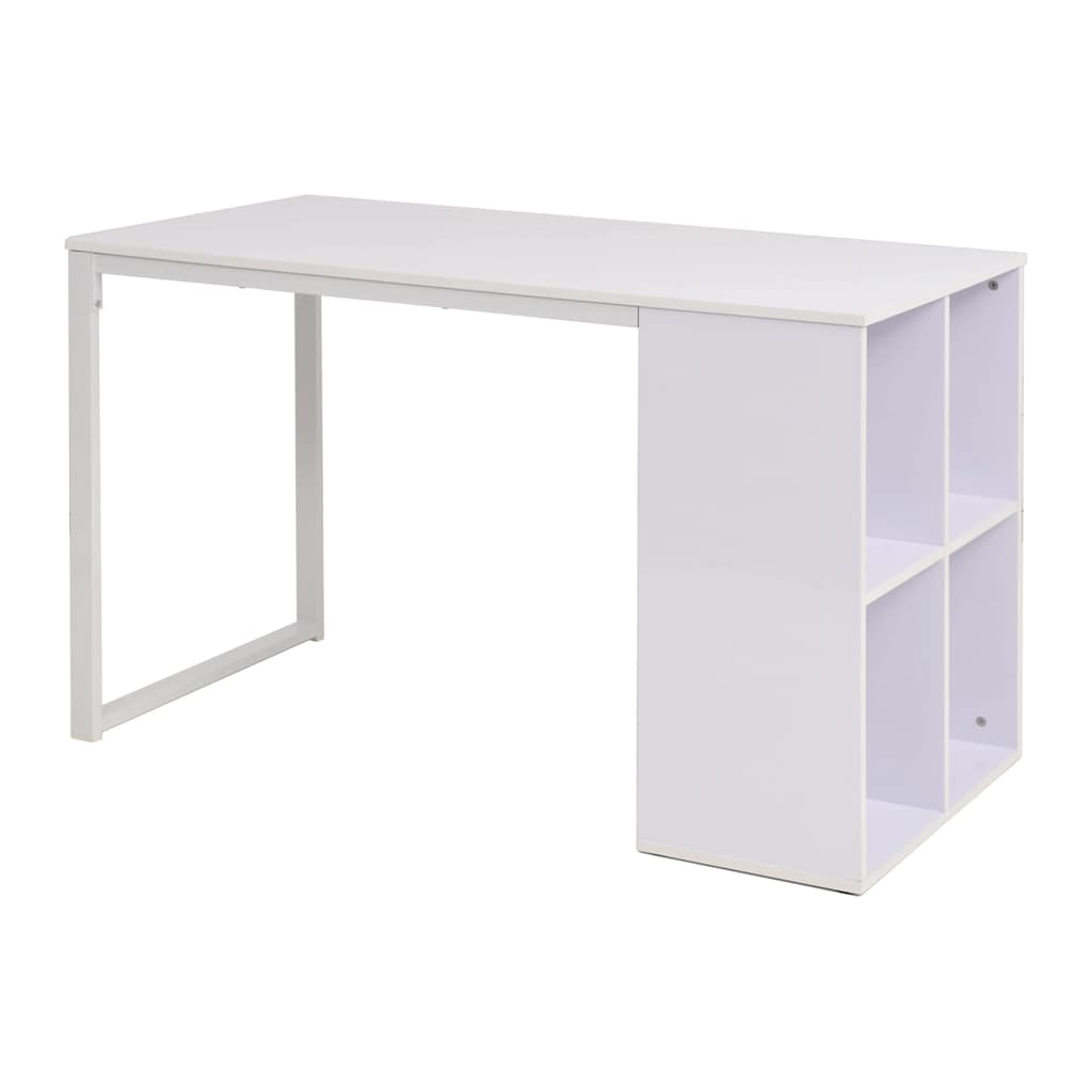 Schreibtisch 120×60×75 cm Eichenbraun und Weiß