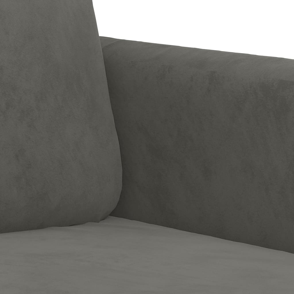 2-Sitzer-Sofa Hellgrau 120 cm Samt