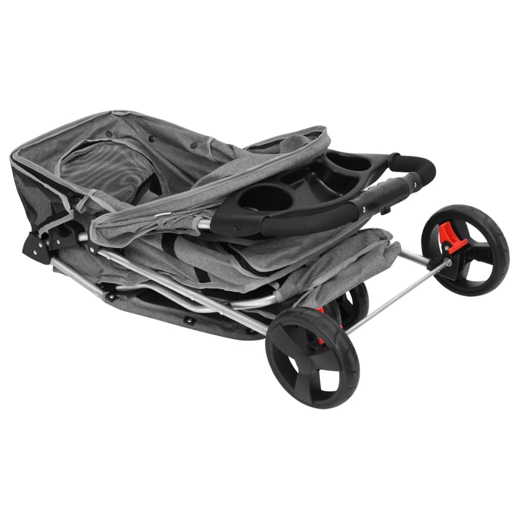 Hundewagen Faltbar Schwarz 80x46x98 cm Oxford-Gewebe