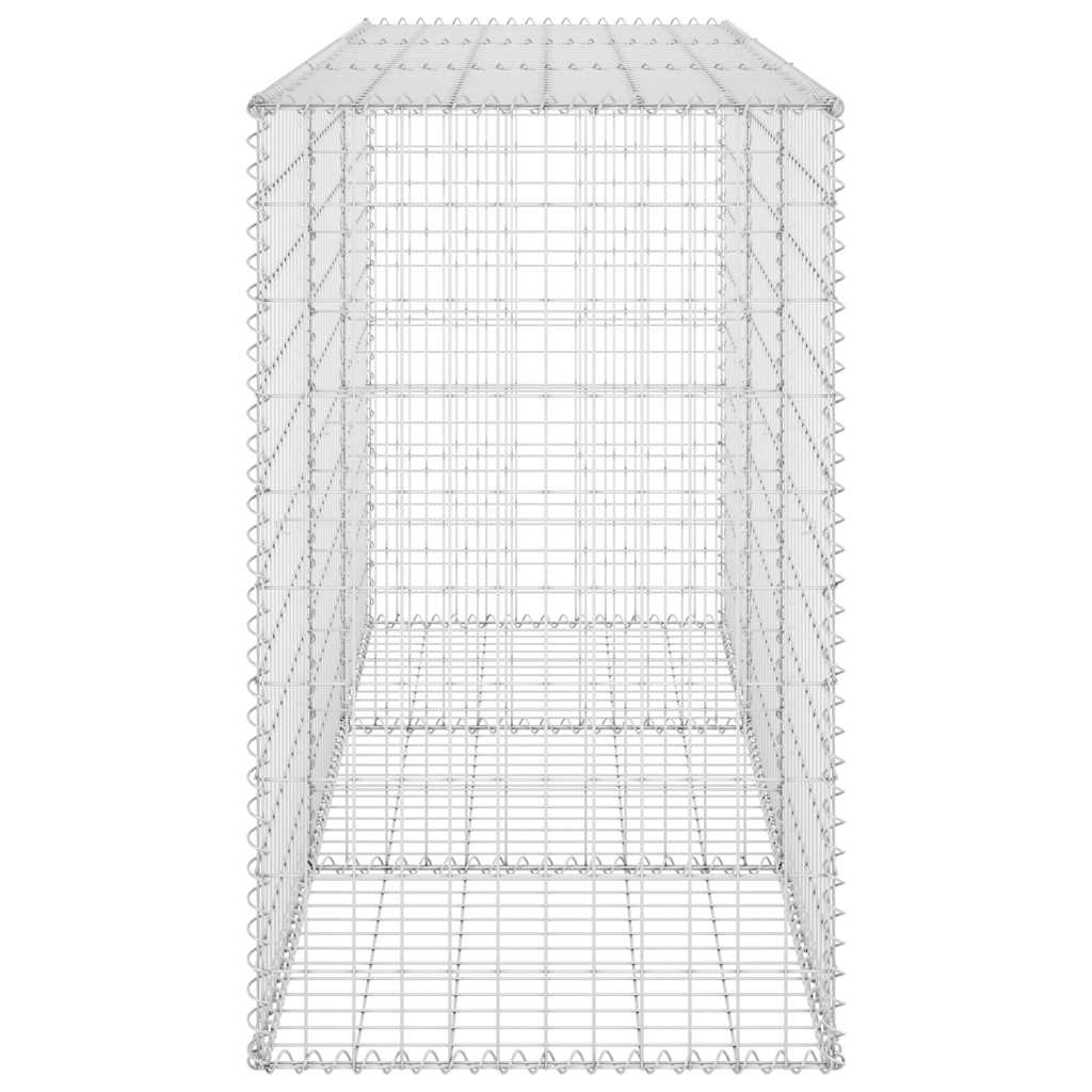 Gabionenwand mit Abdeckung Verzinkter Stahl 60x30x100 cm