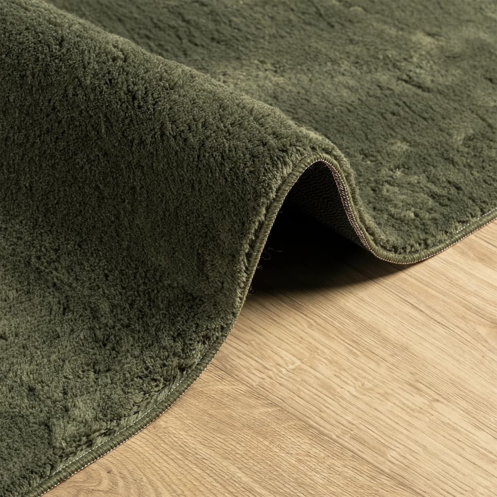 Teppich HUARTE Kurzflor Weich und Waschbar Anthrazit 60x110 cm