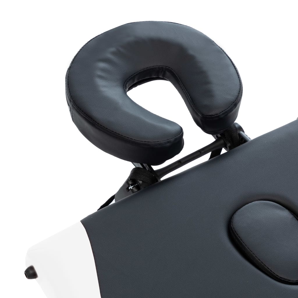 Massagetisch Klappbar 3 Zonen Aluminium Dunkellila