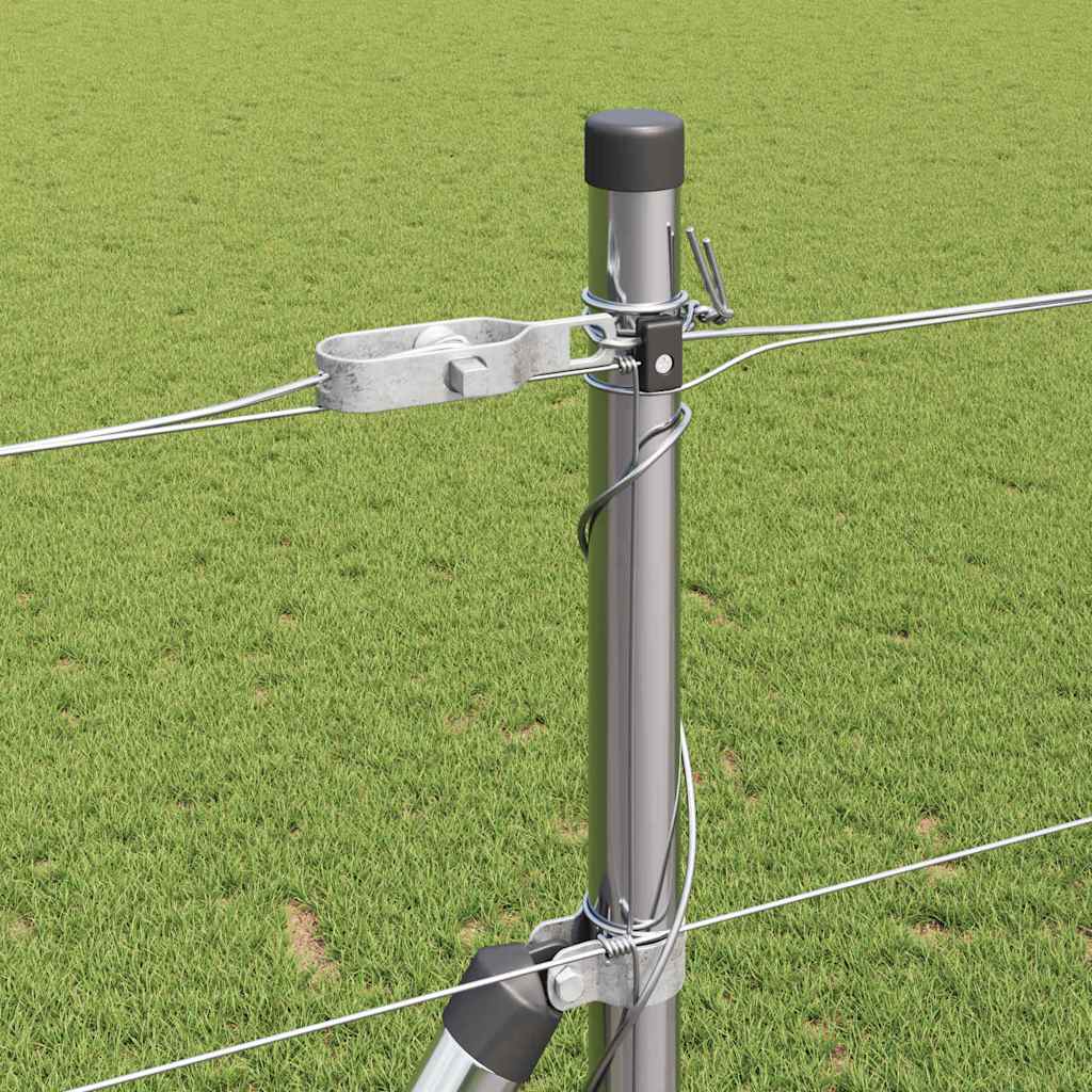 Ground Fix Geschweißter Drahtzaun 25 x 0,8 m Silber Netz