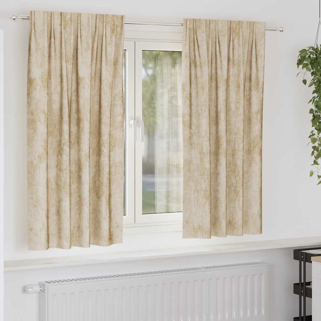 Samtvorhänge mit Vorhängen 2 pcs Weinrot 140 x 140 cm Samt