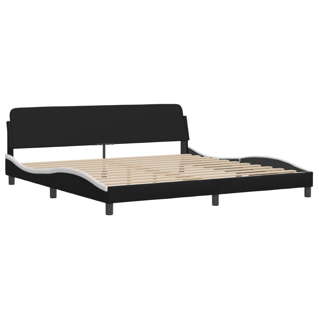 Bett mit Matratze "Dover" Schwarz 80x200 cm Kunstleder