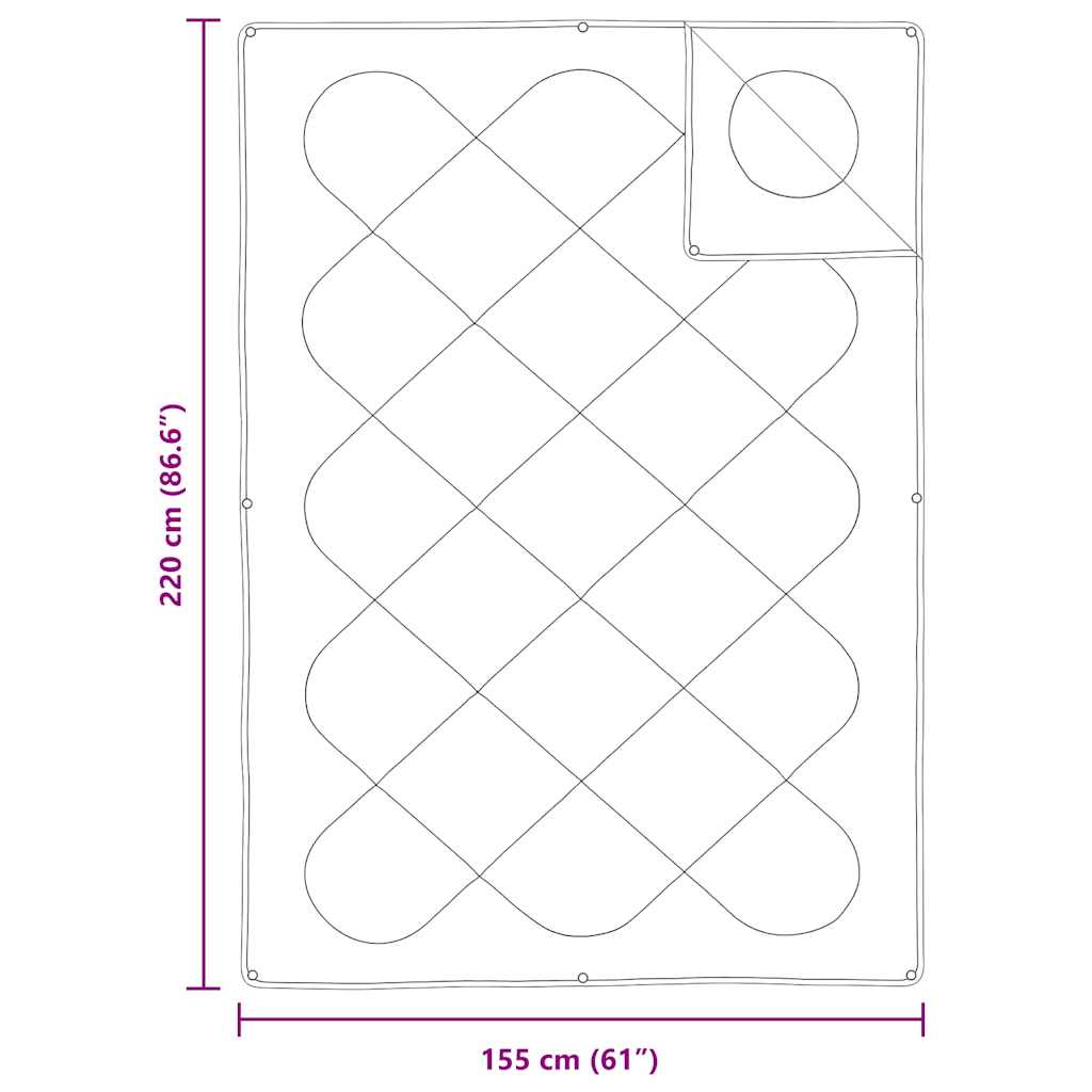 2-in-1 Bettdecke Weiß 135 x 200 cm Polyester