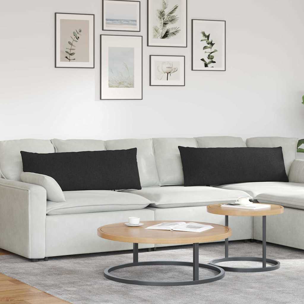 Sofakissen 2 pcs Hellgrau 50 x 30 cm Stoff