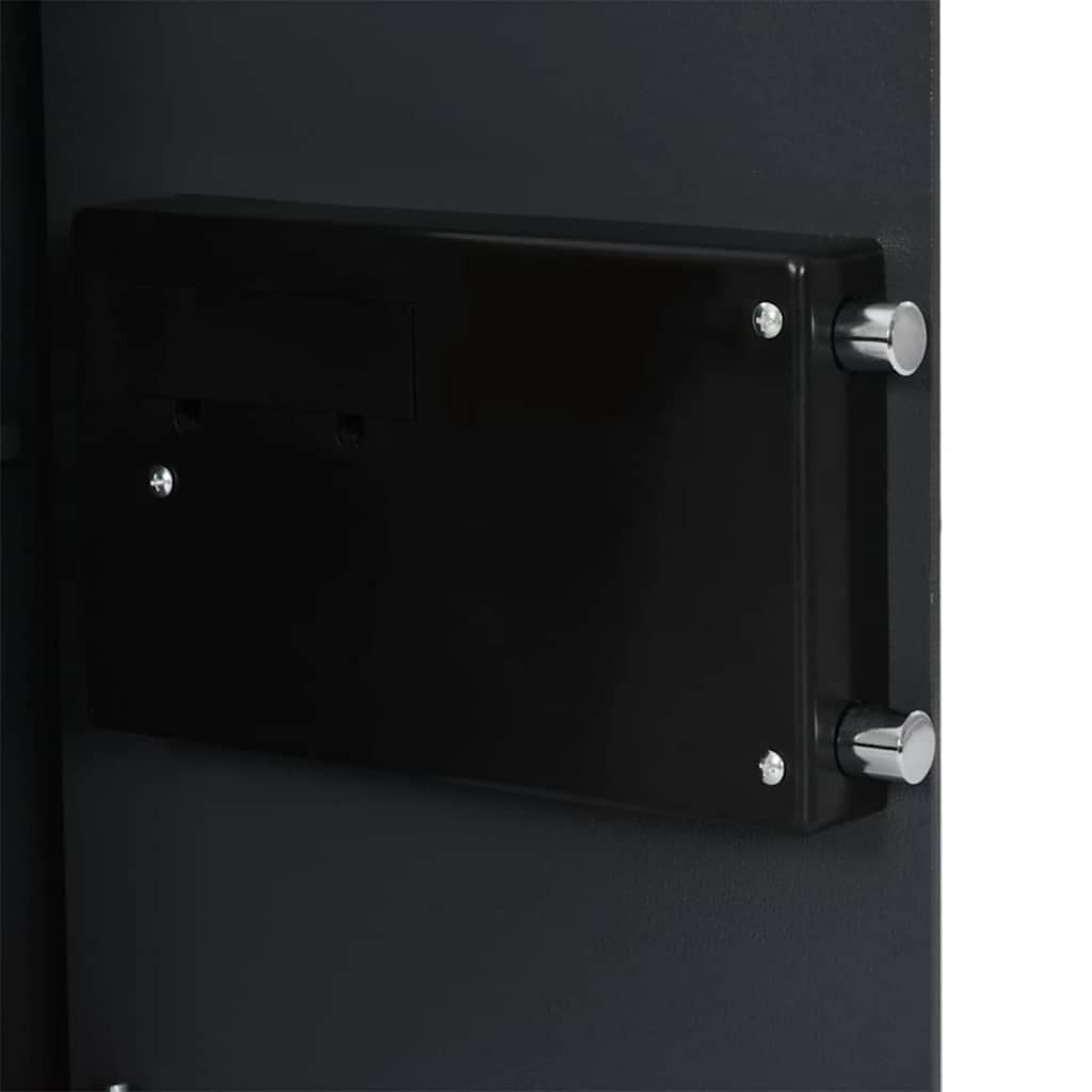 Digitaler Safe mit Schloss Dunkelgrau 31 x 20 x 20 cm Stahl