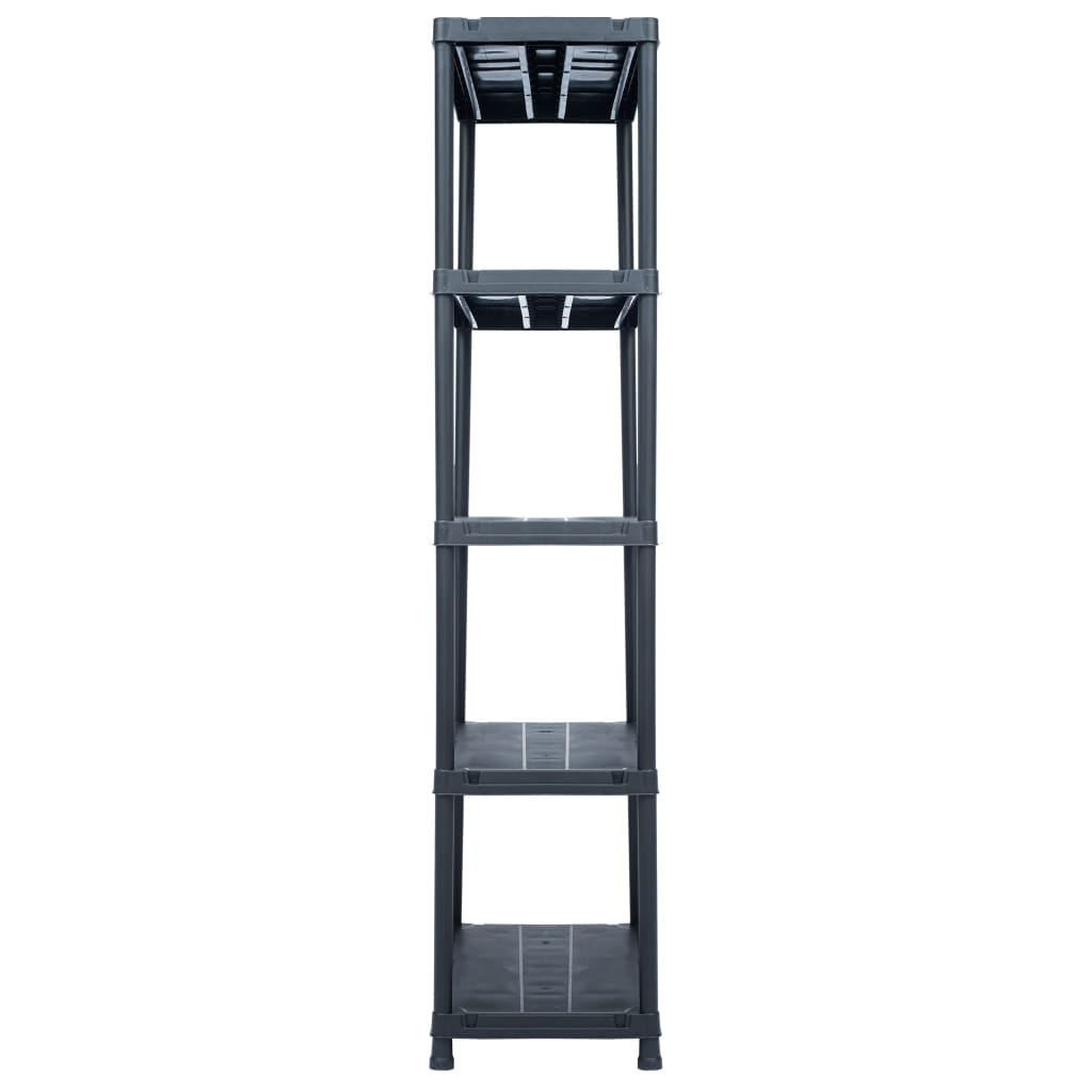 Lagerregale 2 Stk. Schwarz 60 x 30 x 138 cm Kunststoff
