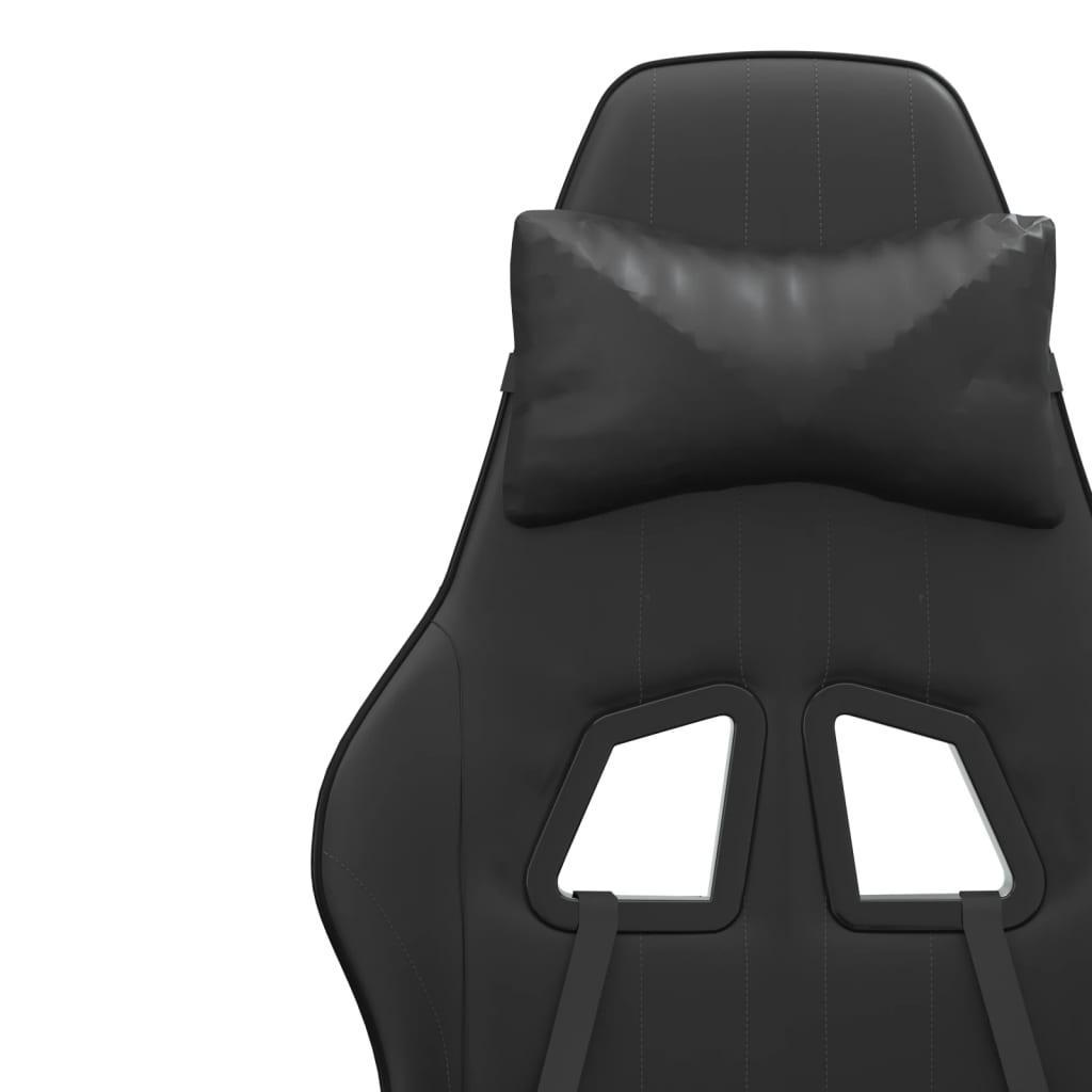 Gaming-Stuhl Drehbar Schwarz und Blau Kunstleder