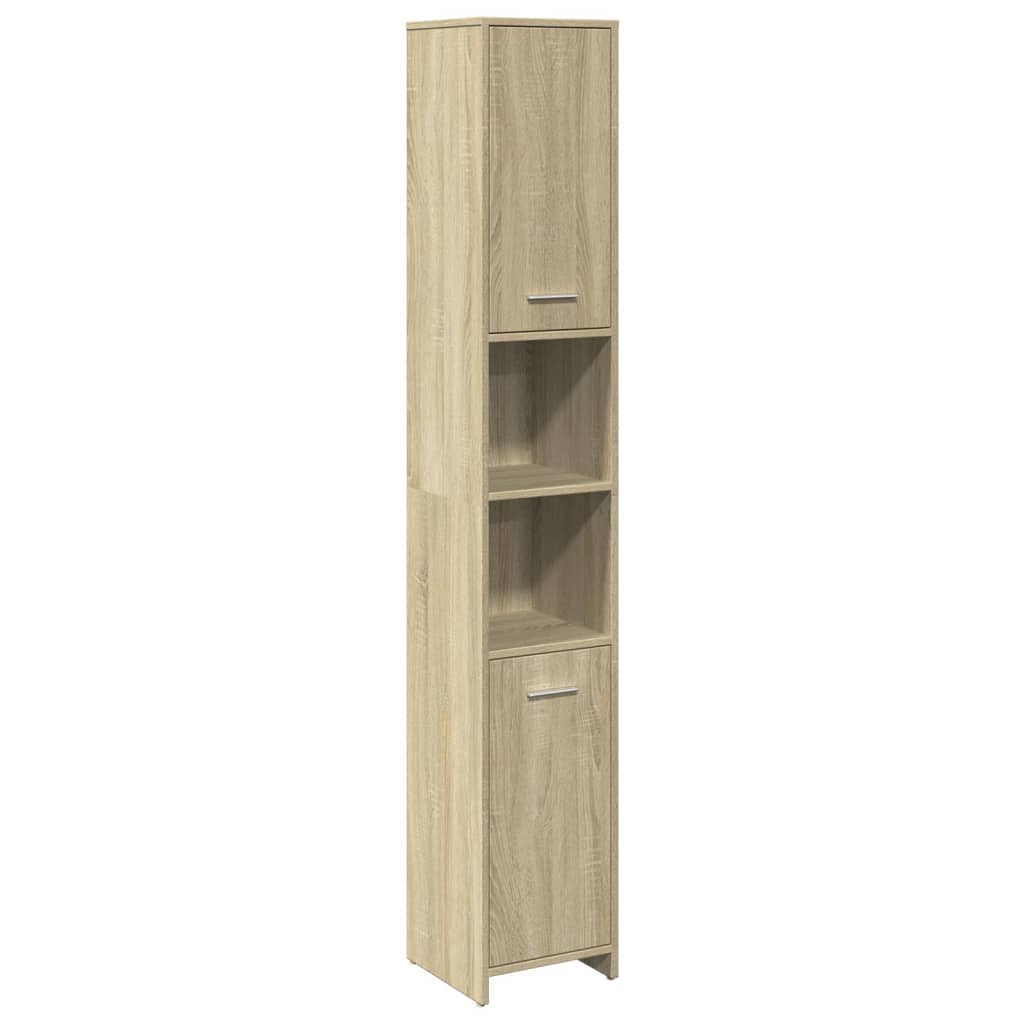 3-tlg. Badmöbel-Set Räuchereiche Holzwerkstoff