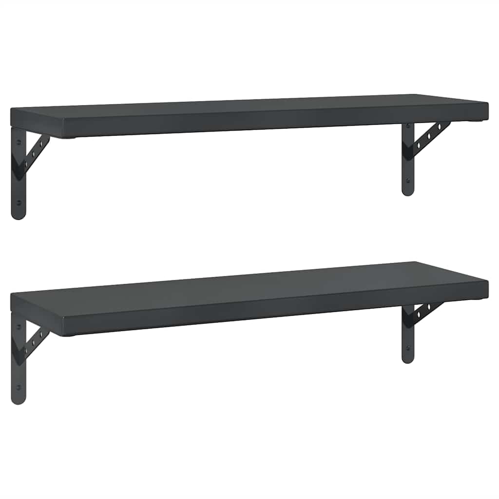 Wandregale 2 Stk. 100x40 cm Silbern Edelstahl