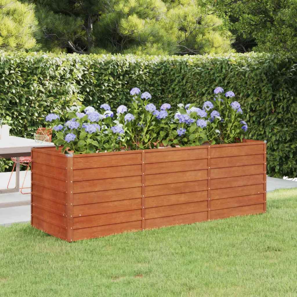 Hochbeet Rostig 100x100x77 cm Cortenstahl