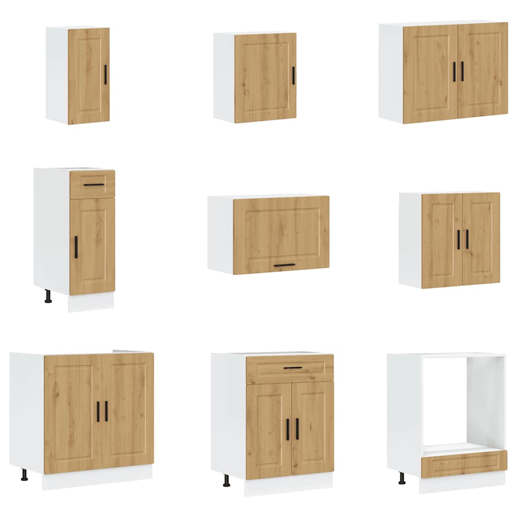 14-tlg. Küchenschrank-Set Porto Weiß Holzwerkstoff