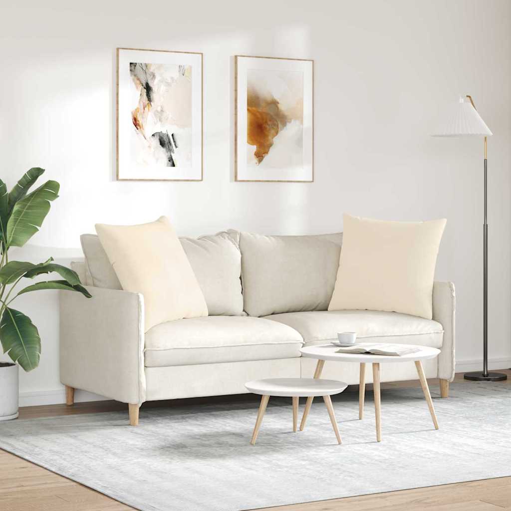 Sofakissen 2 Stück Taupe 50 x 30 cm Stoff