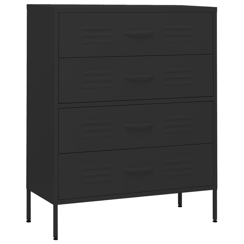 Kommode Olivgrün 80x35x101,5 cm Stahl