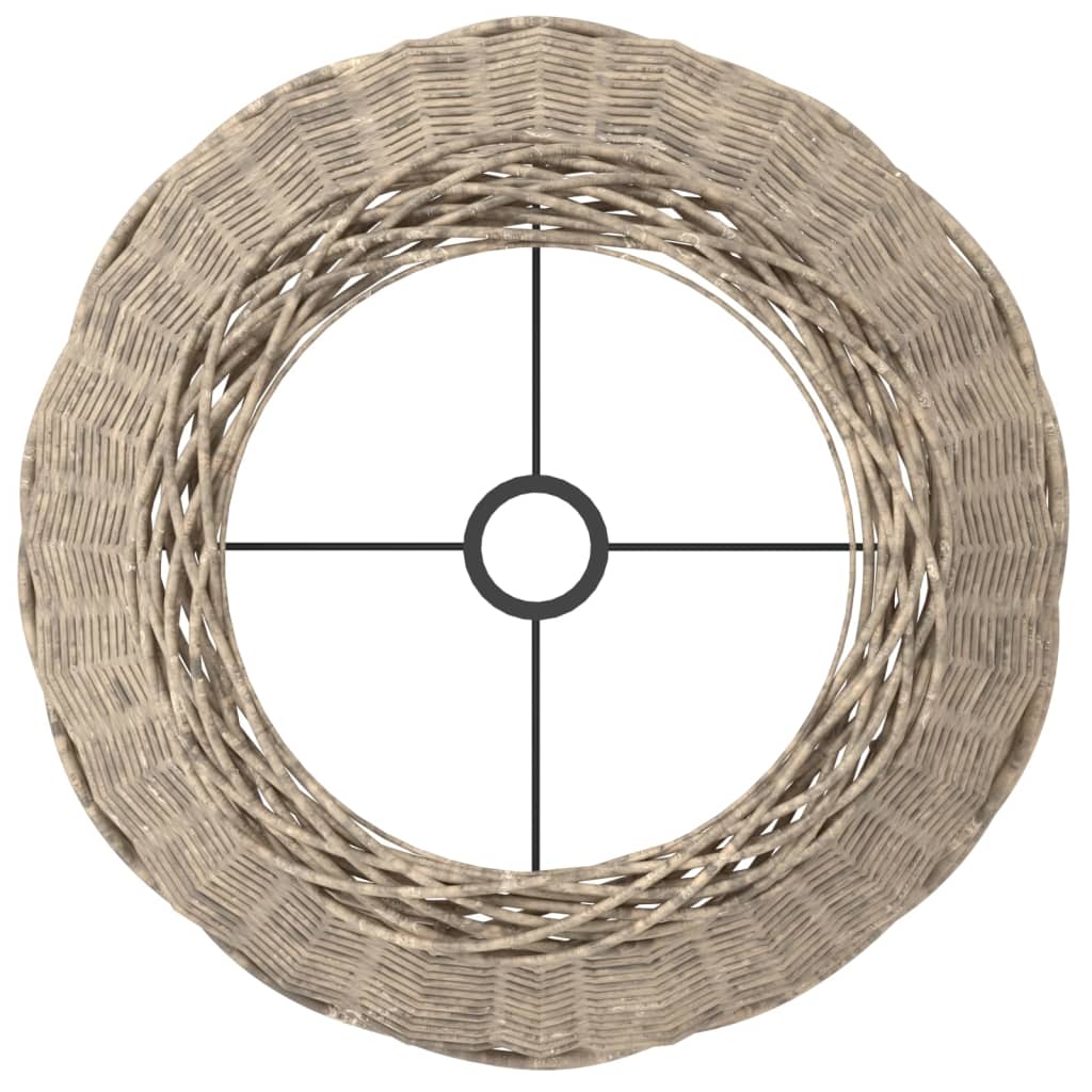 Lampenschirm Weiß Ø15x12 cm Korbweide