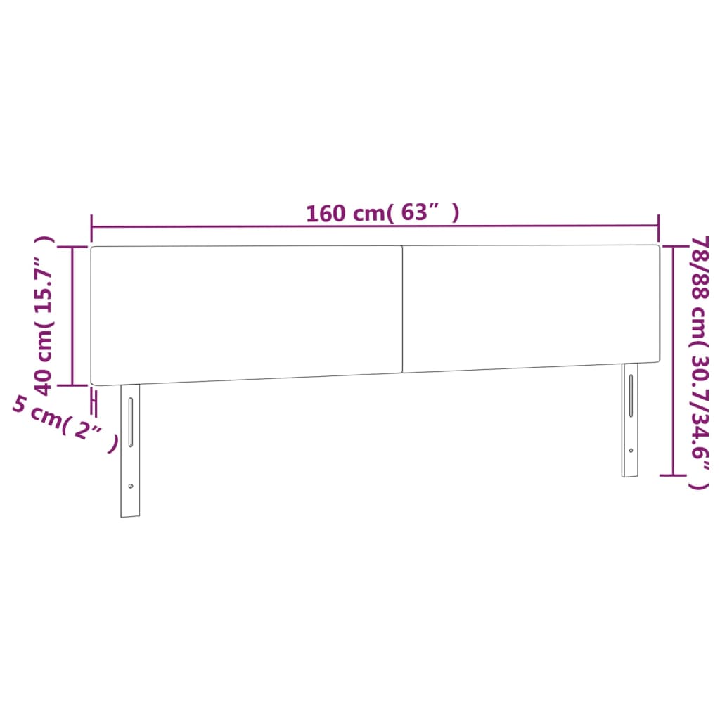 Kopfteil Hellgrau 80x5x118/128 cm Stoff