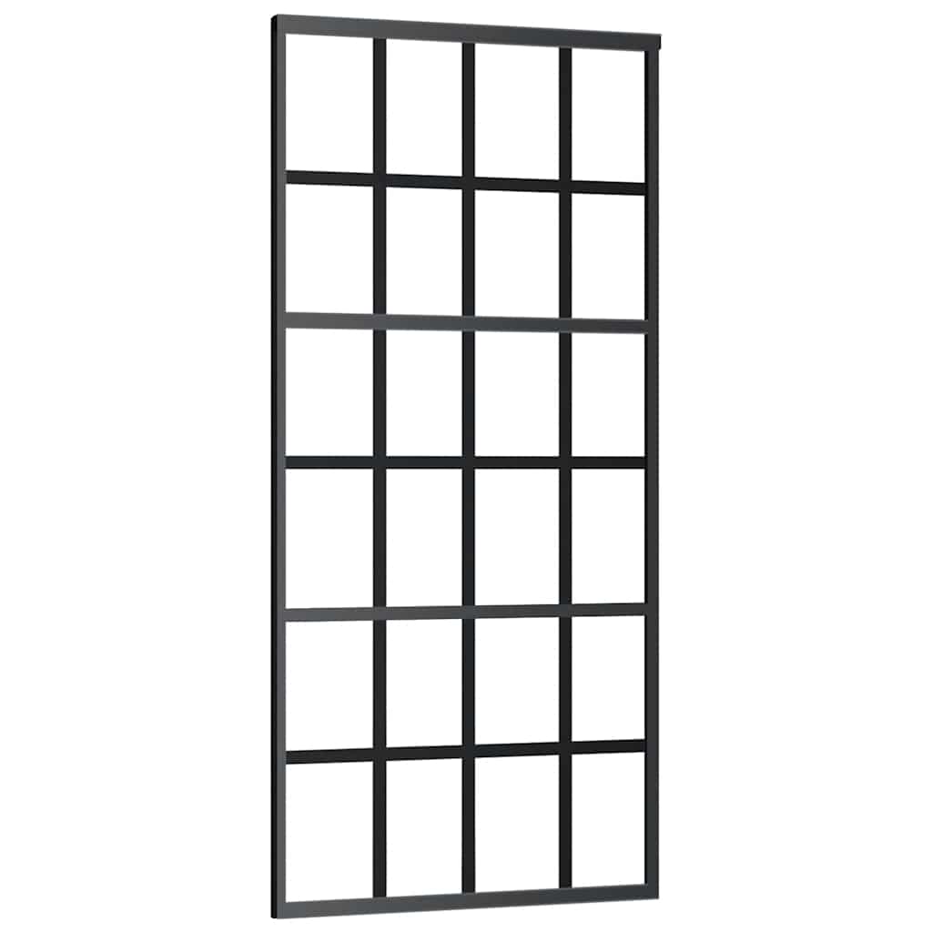 Schiebetür mit Beschlag 76x205 cm ESG-Glas & Aluminium