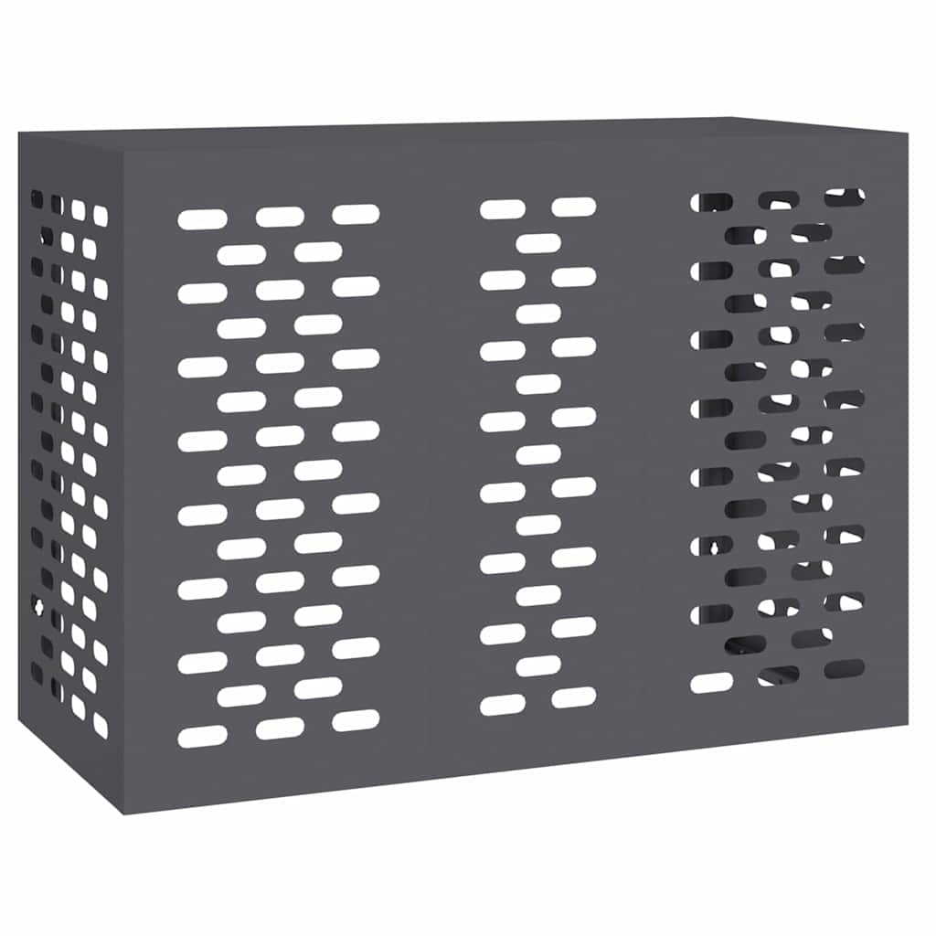 Klimaanlagenabdeckung Schwarz 90 x 40 x 60 cm Stahl