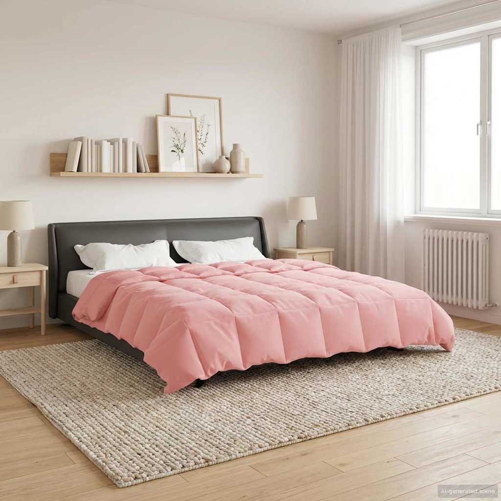 Winterbettdecke Gepolstert Anthrazit 240 x 260 cm Mikrofaser
