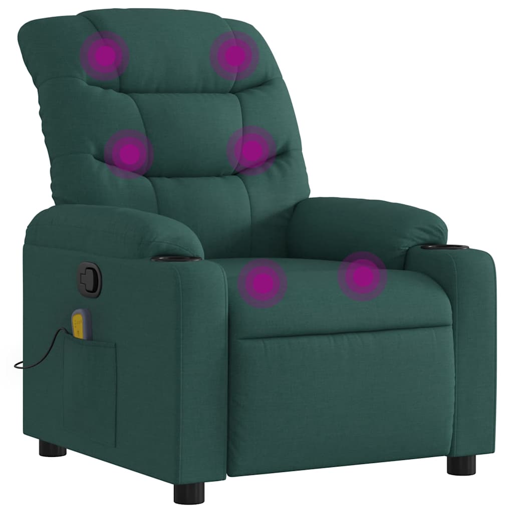 Massage-Relaxsessel, hellgrauer Stoff